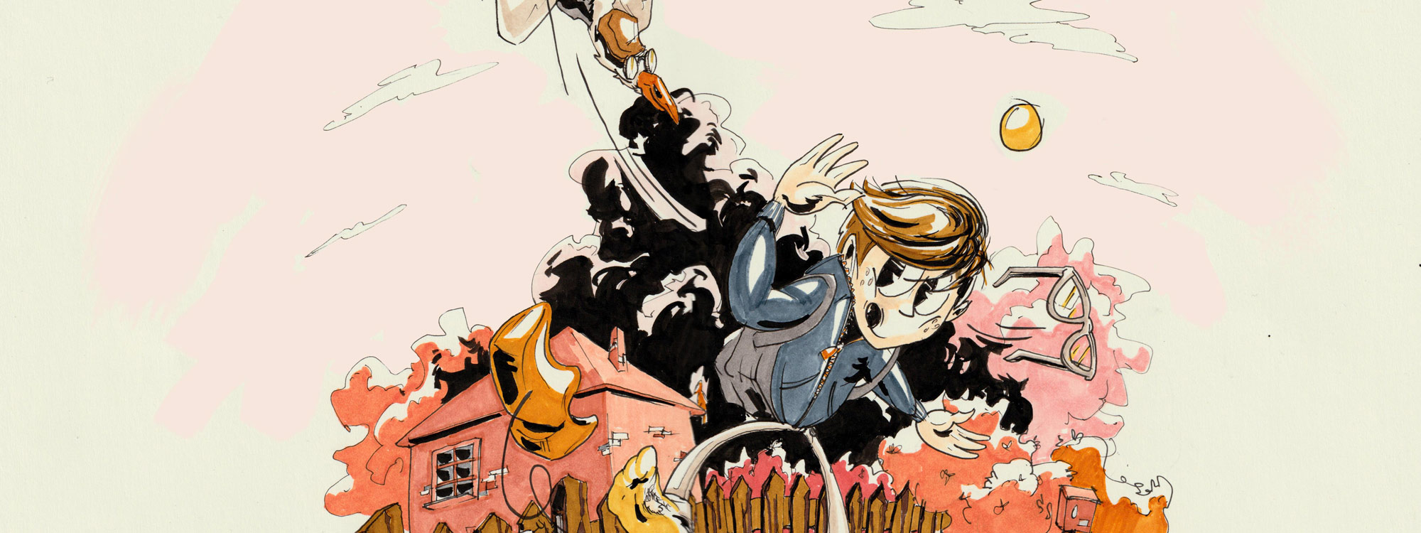 Bog illustration af professionel tegner Jakob i