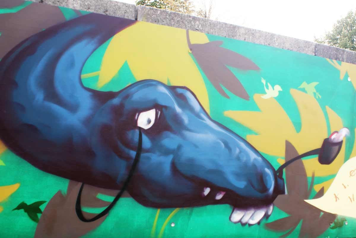 Graffitikunst til børn som udsmykning til skole