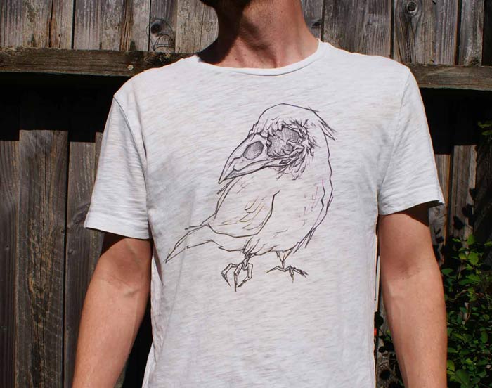 Illustration til t-shirt af professionel tegner og illustrator Jakob i fra København og Danmark
