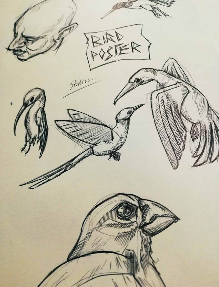 Professionel tegner og illustrator Jakob i tegner og laver skitser til forskellie projekter og idéer