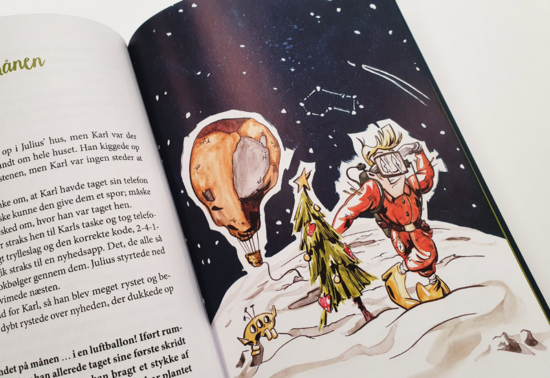 Illustration til bog og tekst i børnebog af Tanja Skogset